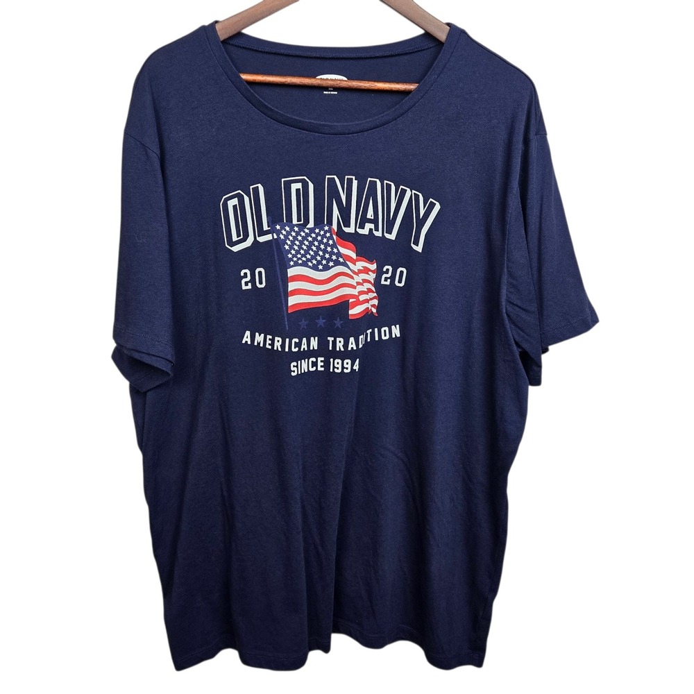 Old Navy‎ XXL Patriotic American USA Tradition Graphic T-Shirt 2020 Blue